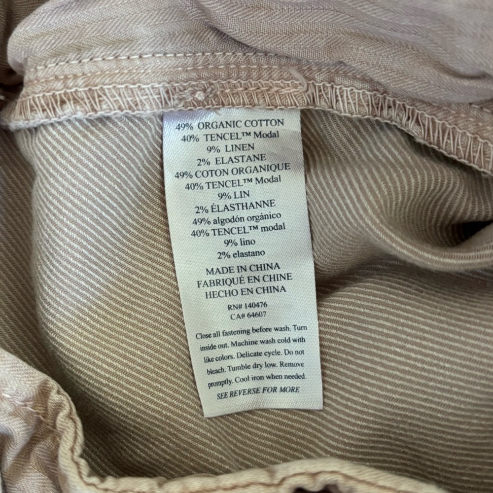 Faherty Pull-on Shorts Organic Cotton Tencel Linen Blend Mauve Men’s Size Large - Picture 4 of 14